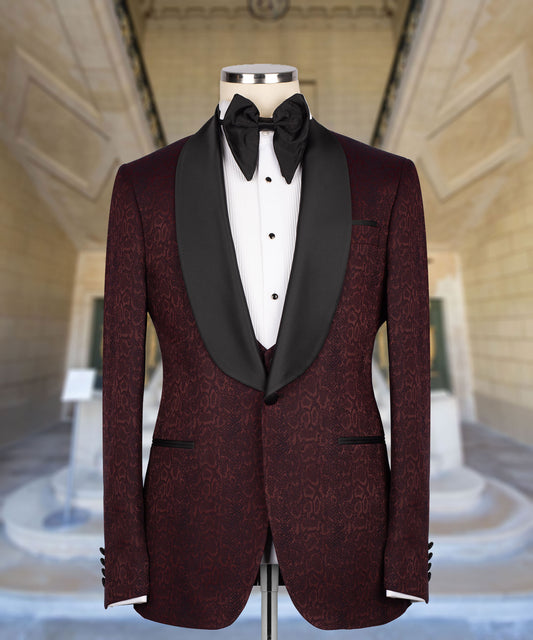 Burgundy Triple Tuxedo