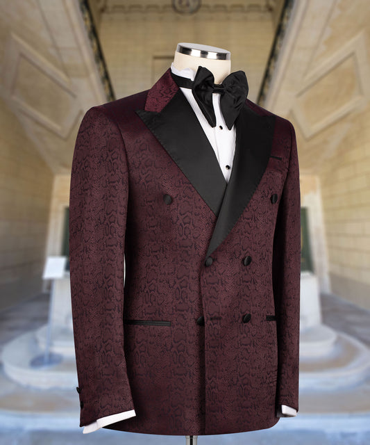 Burgundy  Double Breasted Tuxedo