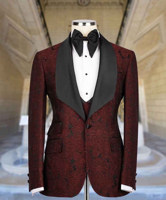 Burgundy Triple Tuxedo