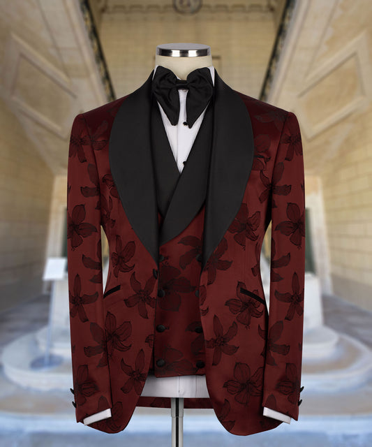 Burgundy Triple Tuxedo