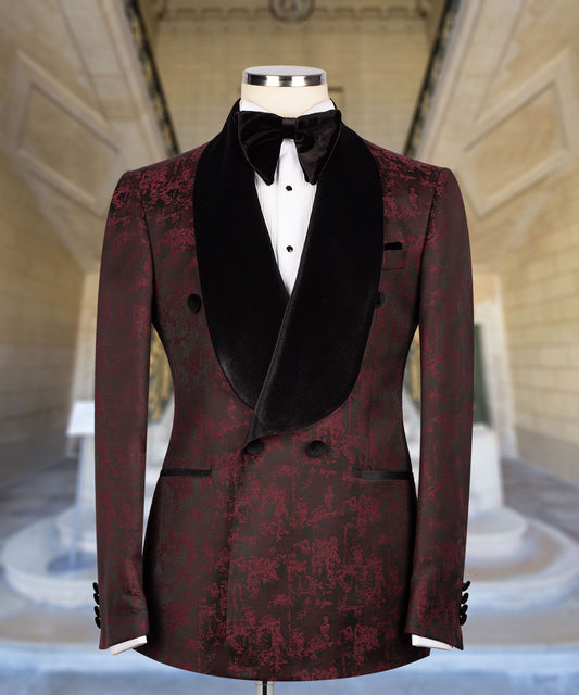 Burgundy Double Breasted Tuxedo