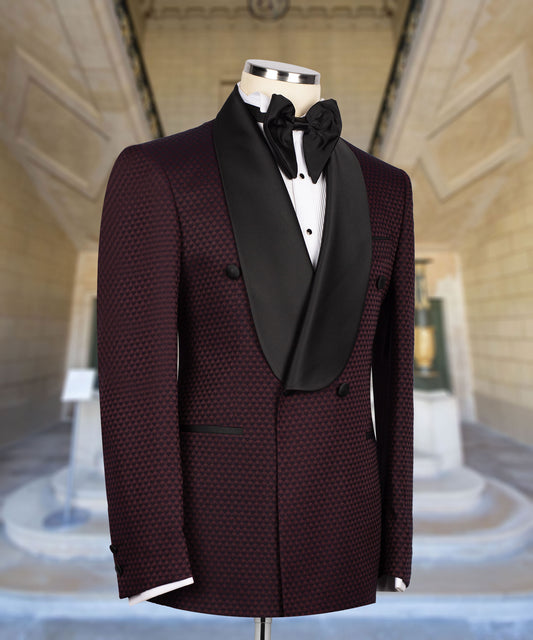 Burgundy Double Breasted Tuxedo