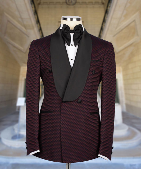 Burgundy Double Breasted Tuxedo